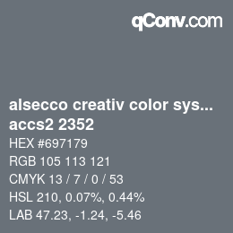 Color code: alsecco creativ color system 2.0 (accs 2.0) - accs2 2352 | qconv.com