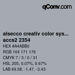 カラーコード: alsecco creativ color system 2.0 (accs 2.0) - accs2 2354 | qconv.com