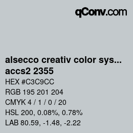 Código de color: alsecco creativ color system 2.0 (accs 2.0) - accs2 2355 | qconv.com