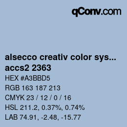 Código de color: alsecco creativ color system 2.0 (accs 2.0) - accs2 2363 | qconv.com