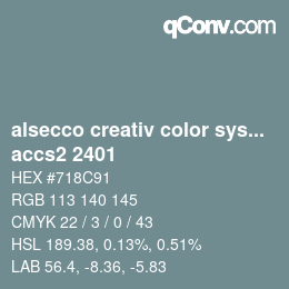 Color code: alsecco creativ color system 2.0 (accs 2.0) - accs2 2401 | qconv.com