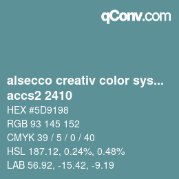 Código de color: alsecco creativ color system 2.0 (accs 2.0) - accs2 2410 | qconv.com