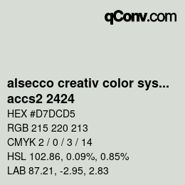 Código de color: alsecco creativ color system 2.0 (accs 2.0) - accs2 2424 | qconv.com