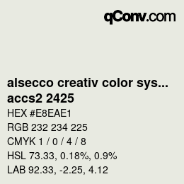 Código de color: alsecco creativ color system 2.0 (accs 2.0) - accs2 2425 | qconv.com