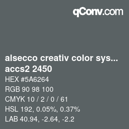 Código de color: alsecco creativ color system 2.0 (accs 2.0) - accs2 2450 | qconv.com