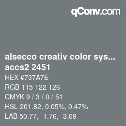 カラーコード: alsecco creativ color system 2.0 (accs 2.0) - accs2 2451 | qconv.com