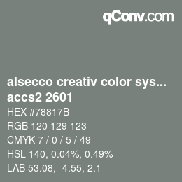 Color code: alsecco creativ color system 2.0 (accs 2.0) - accs2 2601 | qconv.com