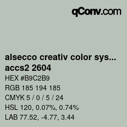 Code couleur: alsecco creativ color system 2.0 (accs 2.0) - accs2 2604 | qconv.com