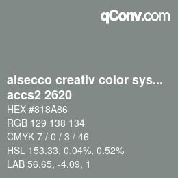 Color code: alsecco creativ color system 2.0 (accs 2.0) - accs2 2620 | qconv.com