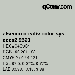 カラーコード: alsecco creativ color system 2.0 (accs 2.0) - accs2 2623 | qconv.com