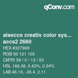 Código de color: alsecco creativ color system 2.0 (accs 2.0) - accs2 2660 | qconv.com