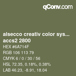 Color code: alsecco creativ color system 2.0 (accs 2.0) - accs2 2800 | qconv.com