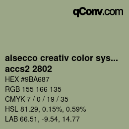 Color code: alsecco creativ color system 2.0 (accs 2.0) - accs2 2802 | qconv.com
