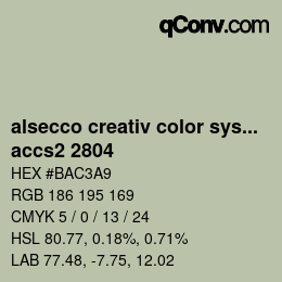 カラーコード: alsecco creativ color system 2.0 (accs 2.0) - accs2 2804 | qconv.com