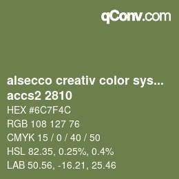 Color code: alsecco creativ color system 2.0 (accs 2.0) - accs2 2810 | qconv.com