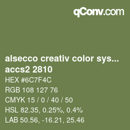 カラーコード: alsecco creativ color system 2.0 (accs 2.0) - accs2 2810 | qconv.com