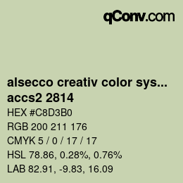 カラーコード: alsecco creativ color system 2.0 (accs 2.0) - accs2 2814 | qconv.com