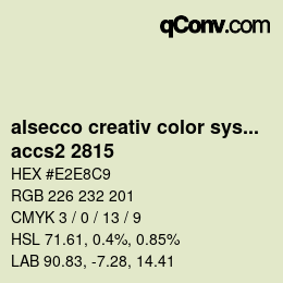 Código de color: alsecco creativ color system 2.0 (accs 2.0) - accs2 2815 | qconv.com