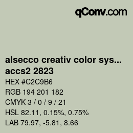 カラーコード: alsecco creativ color system 2.0 (accs 2.0) - accs2 2823 | qconv.com