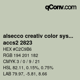 Código de color: alsecco creativ color system 2.0 (accs 2.0) - accs2 2823 | qconv.com