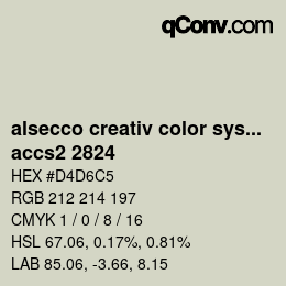 Código de color: alsecco creativ color system 2.0 (accs 2.0) - accs2 2824 | qconv.com