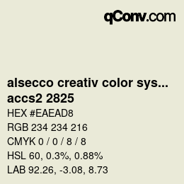 Código de color: alsecco creativ color system 2.0 (accs 2.0) - accs2 2825 | qconv.com