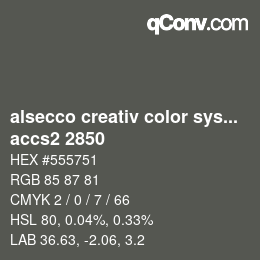 カラーコード: alsecco creativ color system 2.0 (accs 2.0) - accs2 2850 | qconv.com