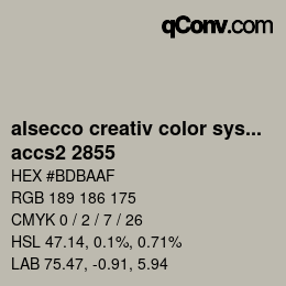 カラーコード: alsecco creativ color system 2.0 (accs 2.0) - accs2 2855 | qconv.com