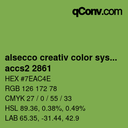 Código de color: alsecco creativ color system 2.0 (accs 2.0) - accs2 2861 | qconv.com