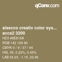 Código de color: alsecco creativ color system 2.0 (accs 2.0) - accs2 3200 | qconv.com