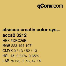 Código de color: alsecco creativ color system 2.0 (accs 2.0) - accs2 3212 | qconv.com