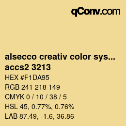 Código de color: alsecco creativ color system 2.0 (accs 2.0) - accs2 3213 | qconv.com