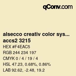 Código de color: alsecco creativ color system 2.0 (accs 2.0) - accs2 3215 | qconv.com