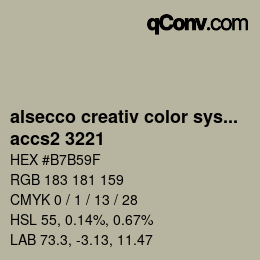 Código de color: alsecco creativ color system 2.0 (accs 2.0) - accs2 3221 | qconv.com