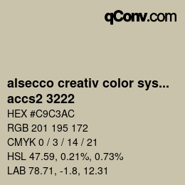 Código de color: alsecco creativ color system 2.0 (accs 2.0) - accs2 3222 | qconv.com