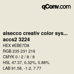 Color code: alsecco creativ color system 2.0 (accs 2.0) - accs2 3224 | qconv.com