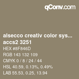 カラーコード: alsecco creativ color system 2.0 (accs 2.0) - accs2 3251 | qconv.com