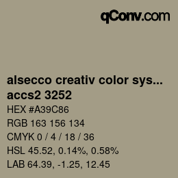Código de color: alsecco creativ color system 2.0 (accs 2.0) - accs2 3252 | qconv.com