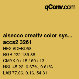 Color code: alsecco creativ color system 2.0 (accs 2.0) - accs2 3261 | qconv.com