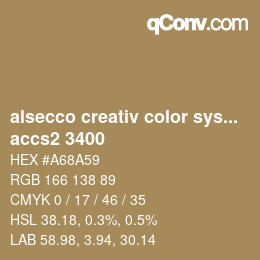 Color code: alsecco creativ color system 2.0 (accs 2.0) - accs2 3400 | qconv.com