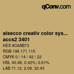 カラーコード: alsecco creativ color system 2.0 (accs 2.0) - accs2 3401 | qconv.com