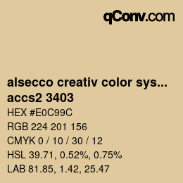 Color code: alsecco creativ color system 2.0 (accs 2.0) - accs2 3403 | qconv.com