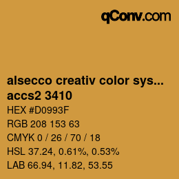 Código de color: alsecco creativ color system 2.0 (accs 2.0) - accs2 3410 | qconv.com