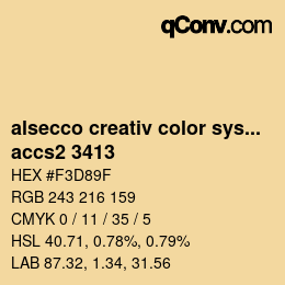 Código de color: alsecco creativ color system 2.0 (accs 2.0) - accs2 3413 | qconv.com