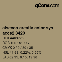 Color code: alsecco creativ color system 2.0 (accs 2.0) - accs2 3420 | qconv.com