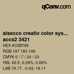 カラーコード: alsecco creativ color system 2.0 (accs 2.0) - accs2 3421 | qconv.com