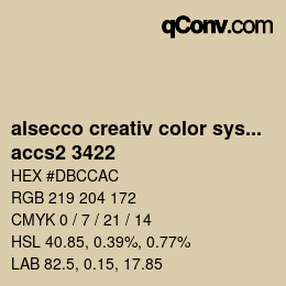 Color code: alsecco creativ color system 2.0 (accs 2.0) - accs2 3422 | qconv.com