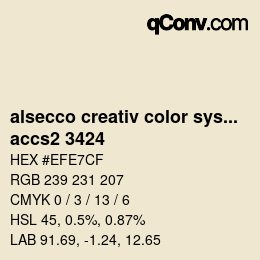 カラーコード: alsecco creativ color system 2.0 (accs 2.0) - accs2 3424 | qconv.com