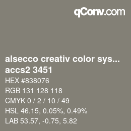 Color code: alsecco creativ color system 2.0 (accs 2.0) - accs2 3451 | qconv.com