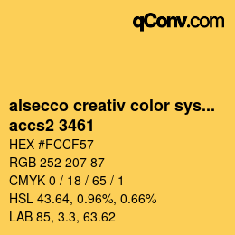 Color code: alsecco creativ color system 2.0 (accs 2.0) - accs2 3461 | qconv.com